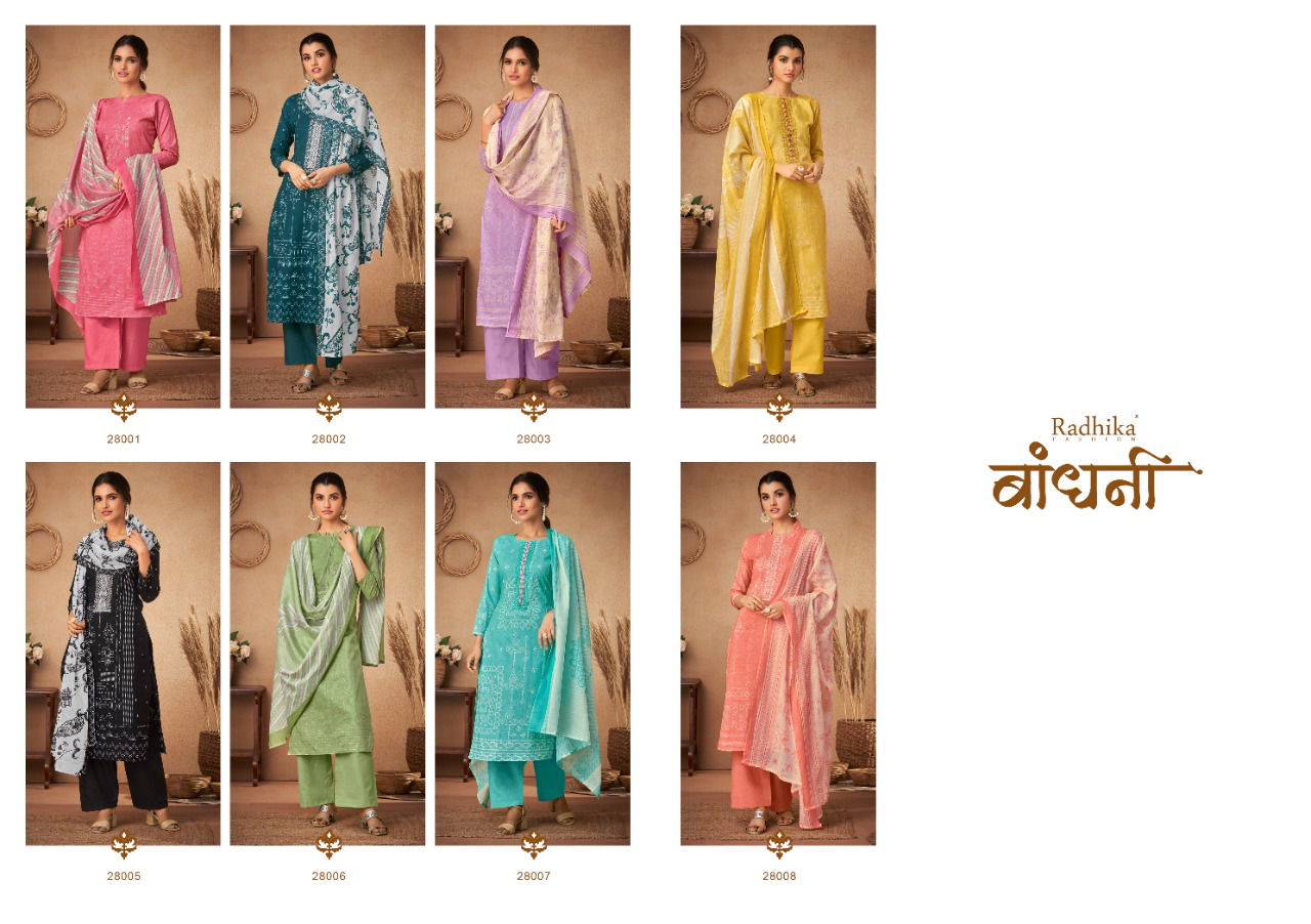  Radhika Azara Fancy Casual Wear Cotton Printed Latest Dress Material Collection